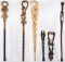 Carved Wood Tribal Style Cane Assortment