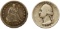 1854 and 1932-D 25c F Details / F