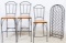 Wrought Iron and Pine Bar Stools
