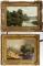 Evelyn Leslie Redgrave (fl. 1880-1888) 'River with Fisherman' Oil On Canvas