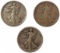 1916-S, 1921-D, 1938-D Walking Liberty 50c G