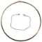 14k Gold Omega Necklace and Twisted Rope Bracelet