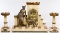 Japy Freres Marble Art Deco Garniture Set