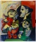 Dawn (20th Century) 'Mother and Child' Enamel on Metal Wall Sculpture