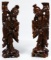 Asian Carved Wood Fisherman Figurines