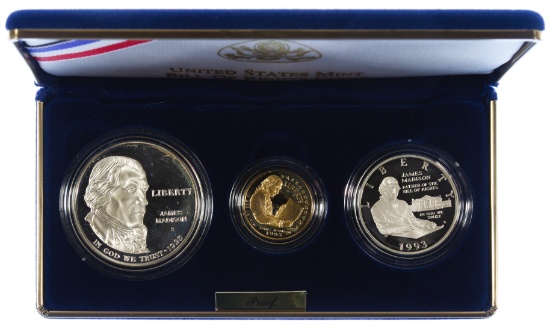1993 Bill of Rights Gold and Silver Proof Set