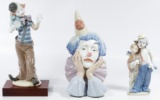 Lladro Clown Figurine Assortment
