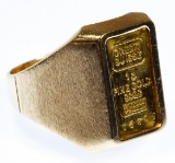 14k Gold and Ingot Ring