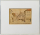 J C Kumet (19th Century) 'Nuremberg' Watercolor and Pen on Paper