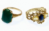 14k Gold and Gemstone Rings