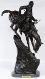 (After) Frederic Remington 'The Mountain Man' Metal Statue