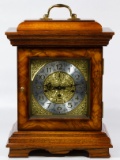 Franz Hermle Brass and Mahogany 'Atlas' Clock