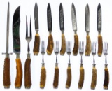 Kla-Tra-So Soligen Antler Handle Game Cutlery Set