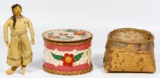 Minnesota Native American Doll and Birch Bark Baskets