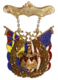 14k Gold Swedish National Association Pin