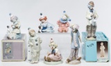 Lladro and Nao Clown Figurine Assortment