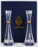 Faberge Crystal Candle Sticks