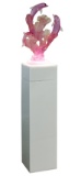 Donjo (American, 20th Century) Lucite Dolphin Figurine on Lighted Pedestal