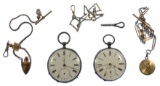 Geneve Pocket Watch and Gold Filled Watch Chain Assortment