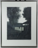 Robert Kipniss (American, b.1931) 'Backyard III' Color Tinted Lithograph