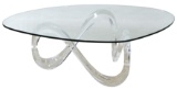MCM Style Lucite and Glass Coffee Table
