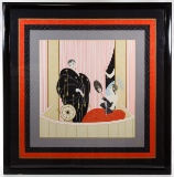 Romain de Tirtoff (Erte) (Russian, 1892-1990) 'L'Opera' Scarf