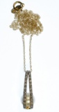 14k Gold, Pearl and Diamond Pendant on Chain
