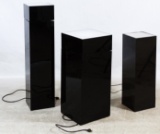 Lighted Black Display Pedestals