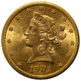 1901 $10 Gold AU