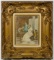 Aurelio Roberti (Italian, 1842-1915) 'Interior with Cavalier and Lady' Watercolor on Paper