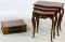 Queen Anne Style Mahogany Nesting Table Set