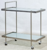 Chrome and Glass Bar Cart