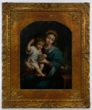 Unknown Artist (European, 19th Century) 'Mother and Child' Oil on Board
