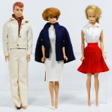 Mattel Barbie, Allan Dolls, Clothes and Case Assortment