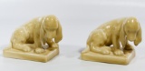 Rookwood Pottery #2998 Dog Bookends
