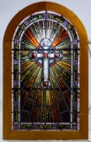 Stained Glass Religious Window Panel