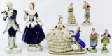 Royal Dux, Capodimonte and Saxony Ceramic Figurine Assortment