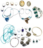 14k and 10k Gold, Sterling Silver and Costume Jewelry Assortment