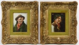 Franz Xavier Wolfle (German, 1887-1972) Portraits Oil on Board