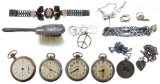 10k Gold, Sterling Silver and Pocket Watch Assortment