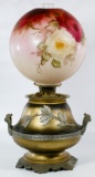 Bradley & Hubbard 'Gone with the Wind' Oil Lamp