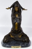 (After) Dimitri Chiparus (Romanian, 1886-1947) 'Temple of the Goddess' Cast Bronze Statue