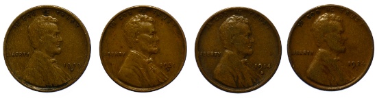 1909-S, 1914-D, 1924-D and 1931-S 1c