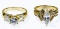 14k Gold and Crystal Rings