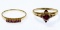 14k Gold and Pink Topaz Rings