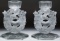 Lalique Crystal 'Mesanges' Candleholders