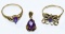 14k Gold and Amethyst Jewelry Assortment