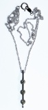 14k White Gold and Diamond Pendant on Necklace