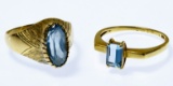 18k Gold and Semi-Precious Gemstone Rings