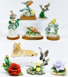 Boehm Bird, Flower and Lion Figurine Assortment